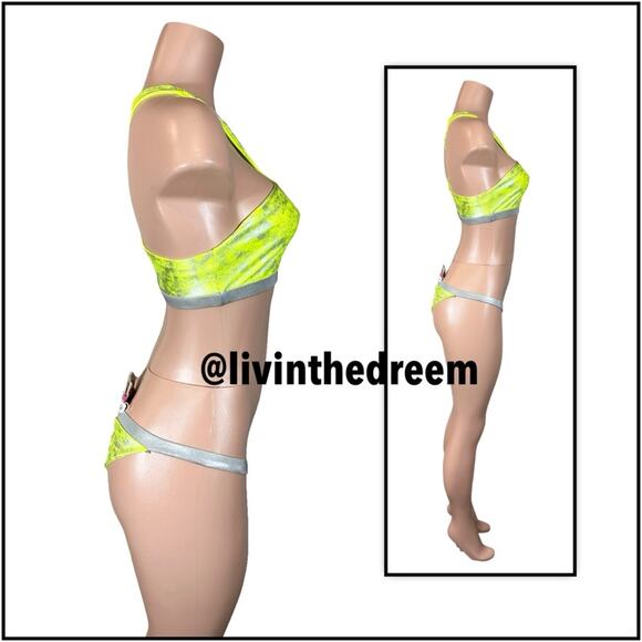 Beach Bunny 2015 Yellow Neon Galaxy Halter Top
L & Skimpy Bottoms M $249 - Picture 11 of 16
